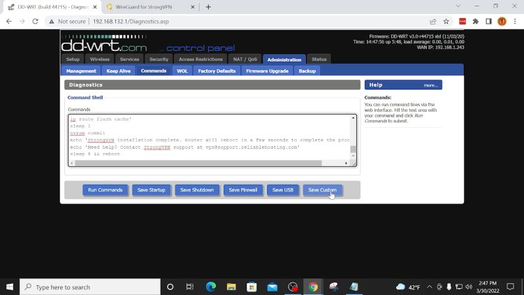 Click Save custom