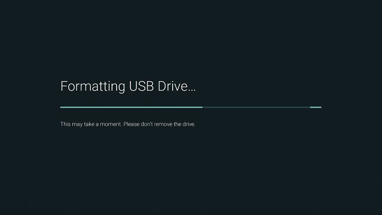 Wait for formatting to complete