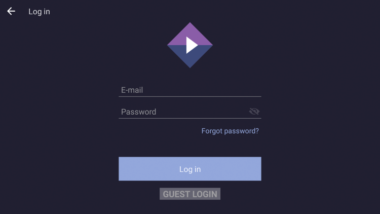 select guest log in