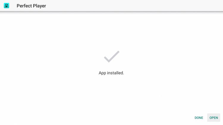 click open for perfect player apk, Install Perfect Player IPTV on Firestick/Android TV