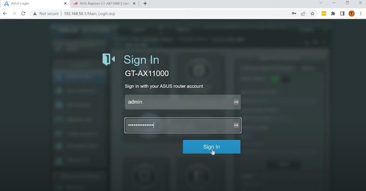 Login with your username and password.