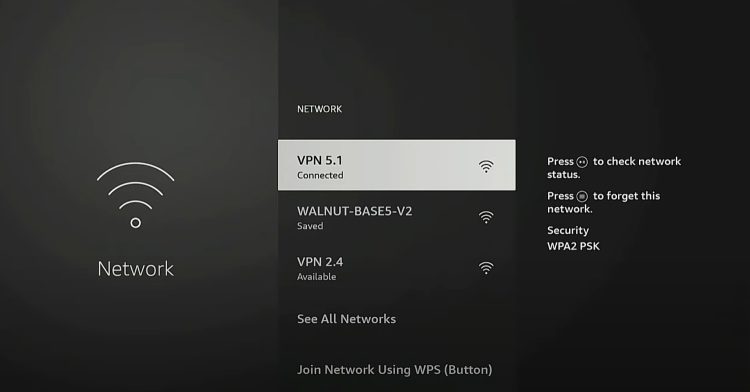 You should notice your VPN Wi-Fi hotspot coming from the router.