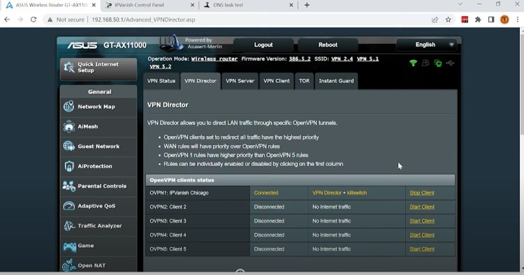 Click the VPN Director tab.