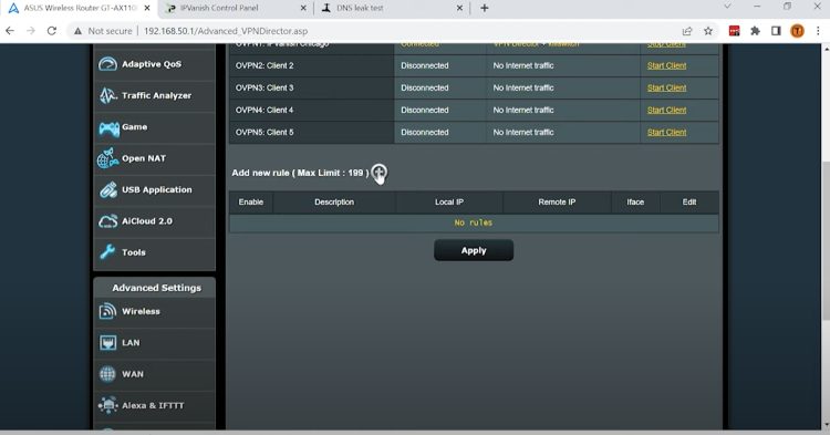 Now to add any devices you want to protect with the VPN, click the plus button.