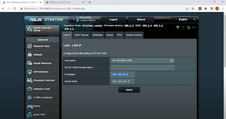 We suggest making sure your LAN IP Address is different than the IP Address on your main router.