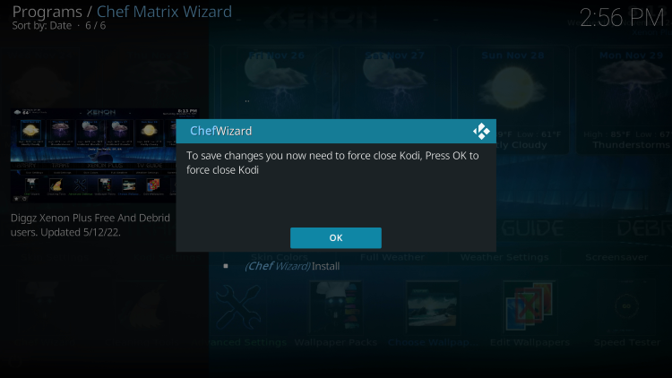 Click OK