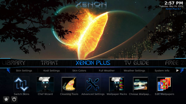 Launch the Diggz Xenon Kodi build