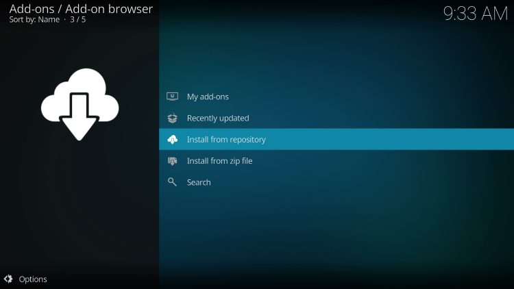 Click Install from repository