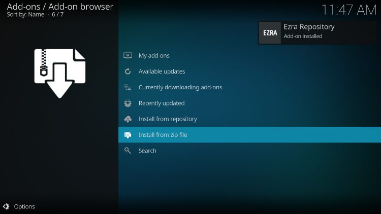 ezra repository installed