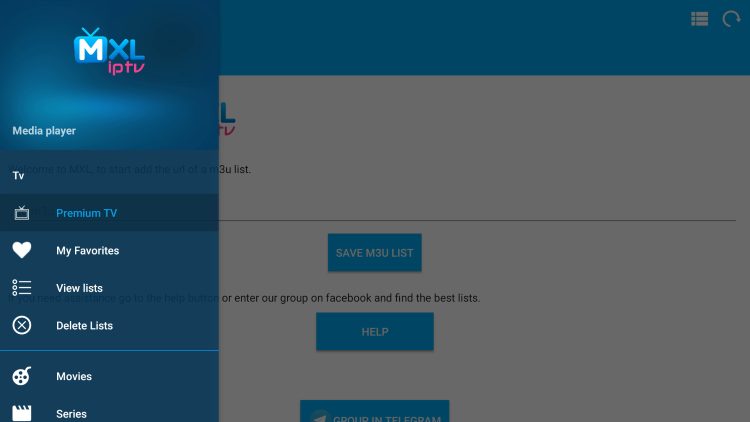 MXL TV is a popular IPTV player available for those who want to broadcast their IPTV streams through M3U playlists.