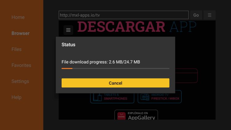 Wait for the app to download.