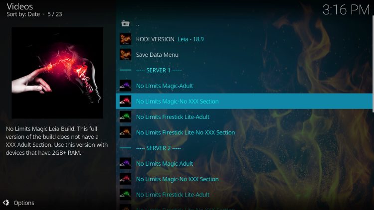 Select your preferred no limits magic build