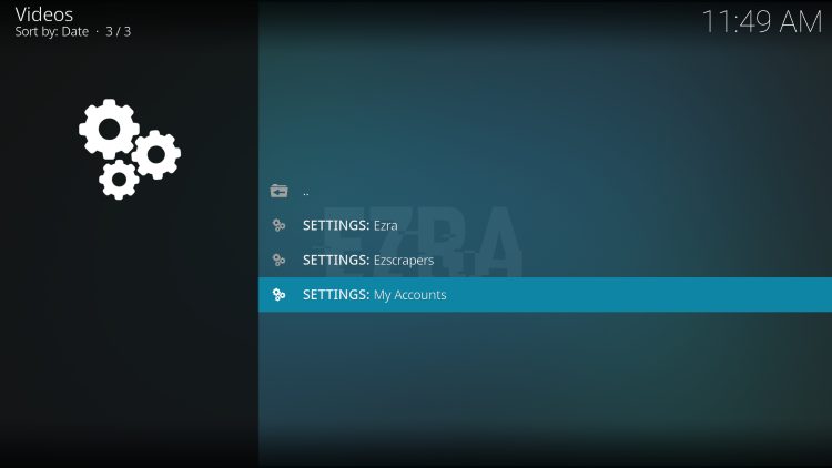 choose my accounts