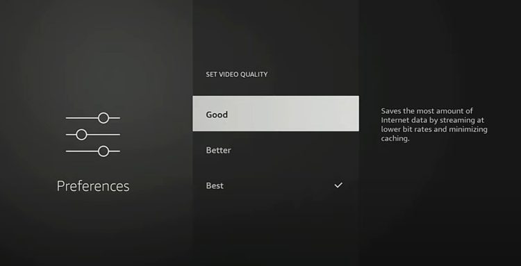 You can change your Video Quality to "Good" if you want to help save on bandwidth