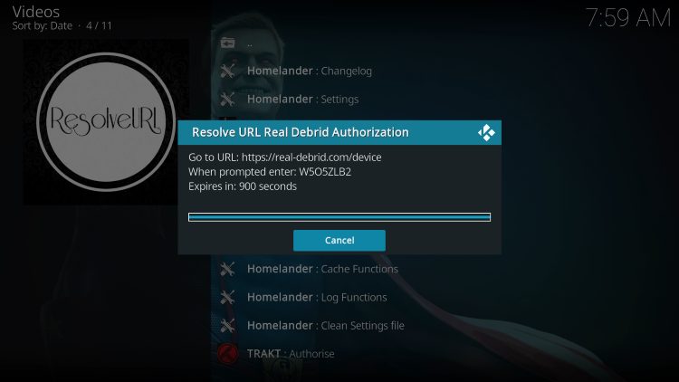 This screen will appear. Write down the code provided.