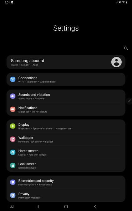 How to Jailbreak Android Phone or Tablet - Open the settings menu on your Android tablet or mobile device.