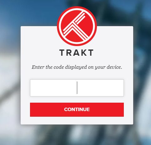 Go to trakt.tv/activate on any Browser