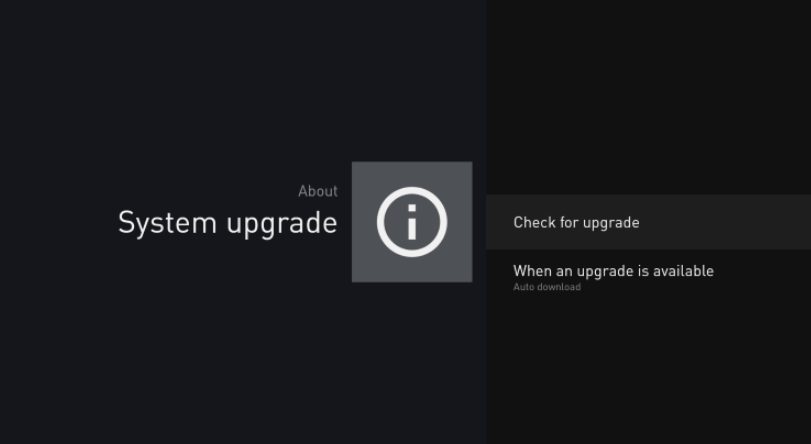 Choose Check for upgrade again.