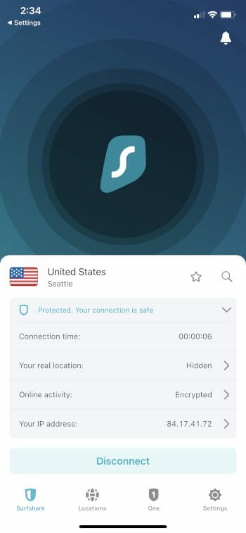 surfshark vpn on iphone