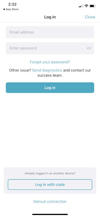 log in with email and password