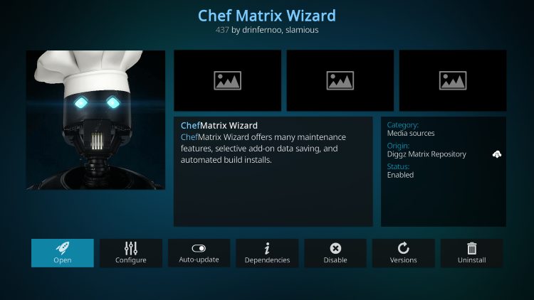 select open for diggzflix kodi build