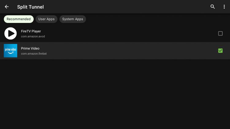 This is handy when using applications that don’t allow for VPN use such as Prime Video. Â