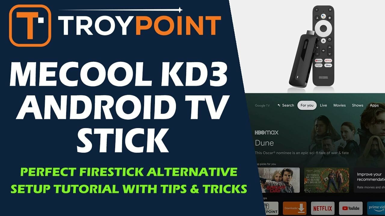 TV Stick Android - KD3 Android TV Stick with Google Netflix Certified,  Dol-by Audio 4K Streaming Stick with 2GB RAM and 8GB ROM Supported 2.4G/5G  WiFi