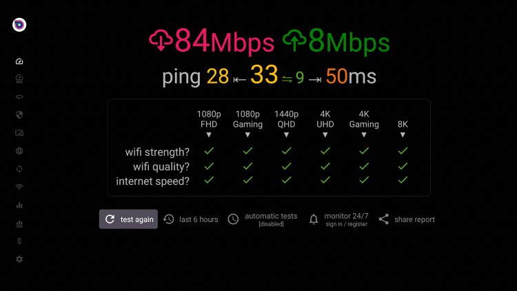 Firestick VPN Speed Tests - surfshark
