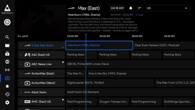 apollo group tv channel guide