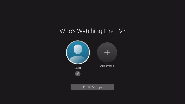 how to set up firestick choose amazon profile