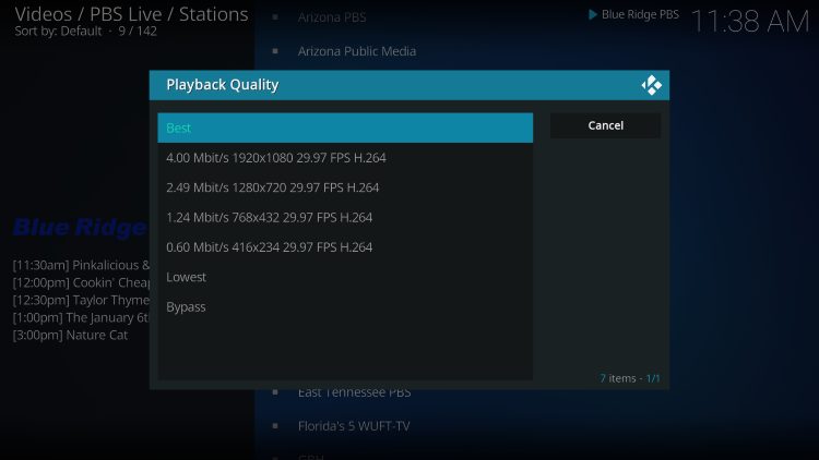 pbs live kodi addon streaming