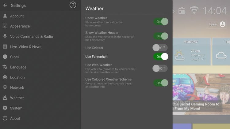 super smart tv launcher settings