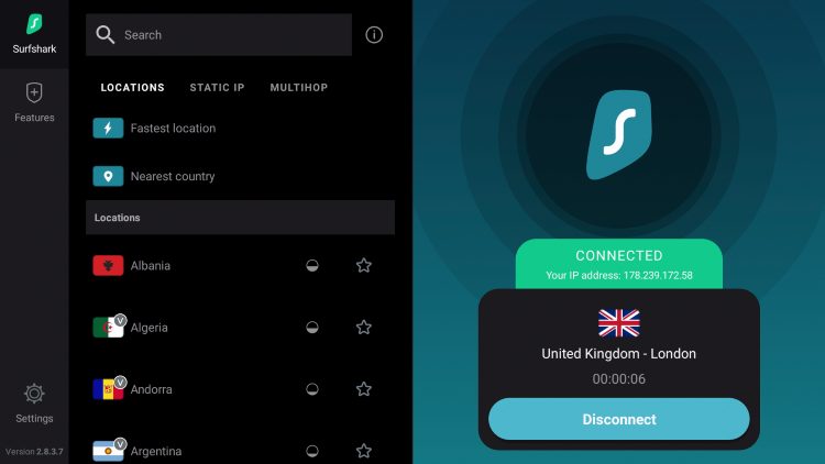 connect to uk server