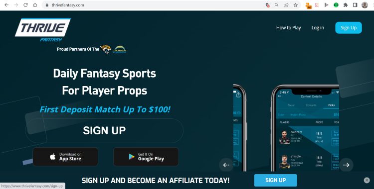 visit thrivefantasy.com and click sign up to bet on mlb
