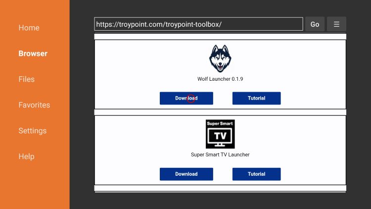 click download for wolf launcher