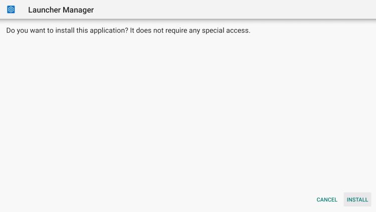click install for launcher manager wolf launcher on firestick
