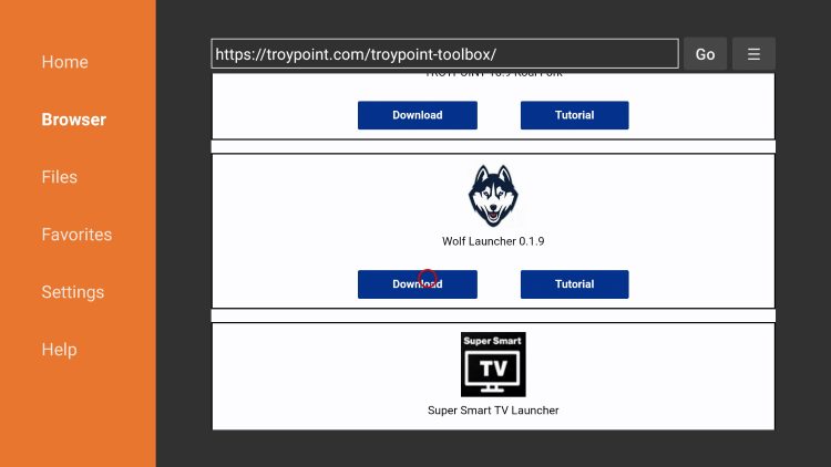 click download wolf launcher
