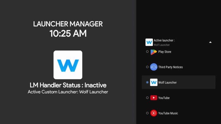 choose wolf launcher