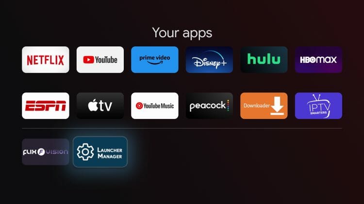 open launcher manager for wolf launcher on android tv