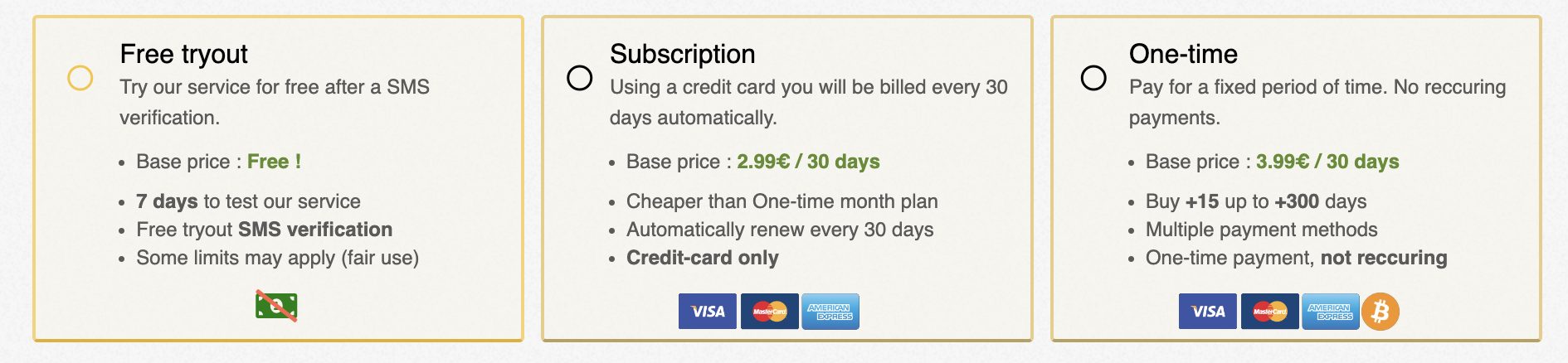 Pricing