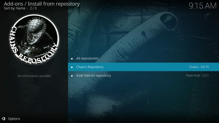 select chains repository for absolution kodi addon