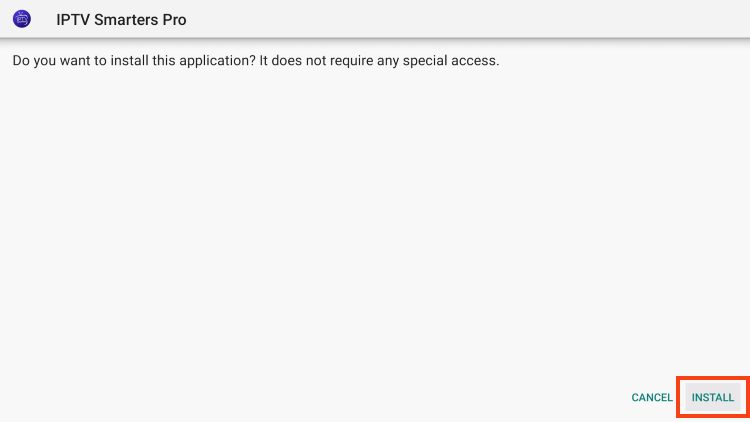 click install for iptv smarters on firestick