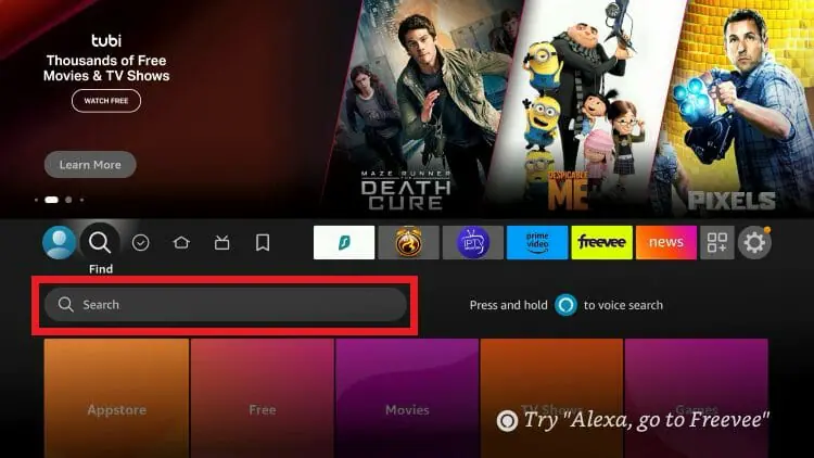 Search for Downloader in Firestick App Store