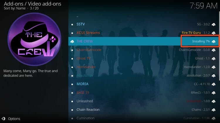 How to Install The Crew Kodi Addon V2.0.6 - Feb. 2024