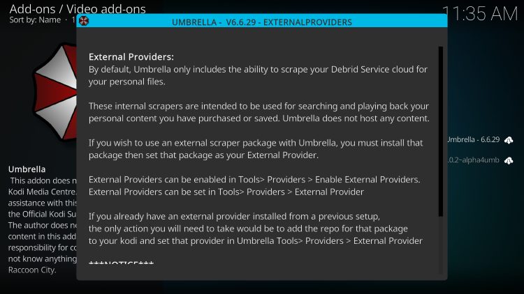 close umbrella changelog