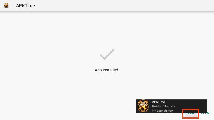click done for apktime