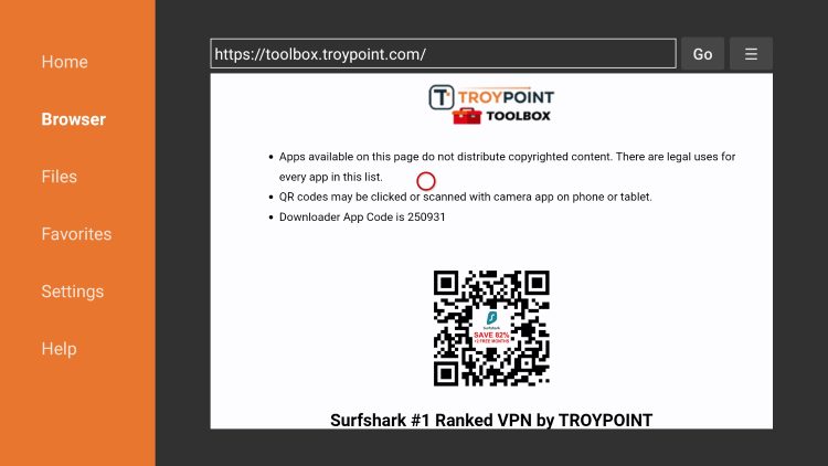 troypoint toolbox home screen