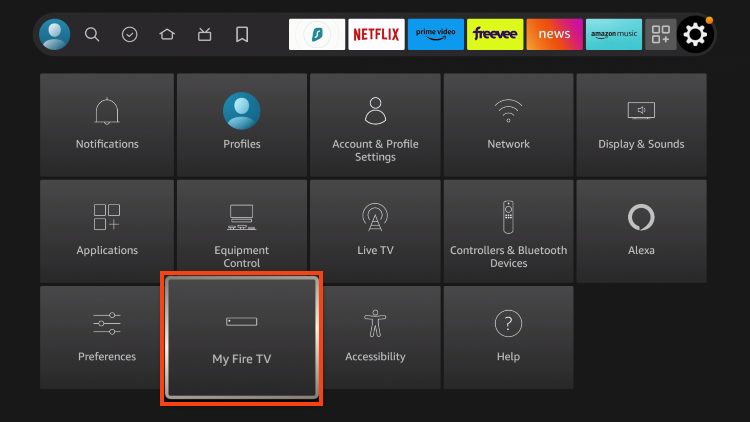 click my fire tv to prepare firestick