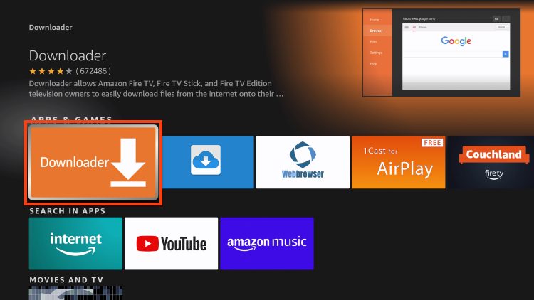 choose downloader for tivimate on firestick and android tv