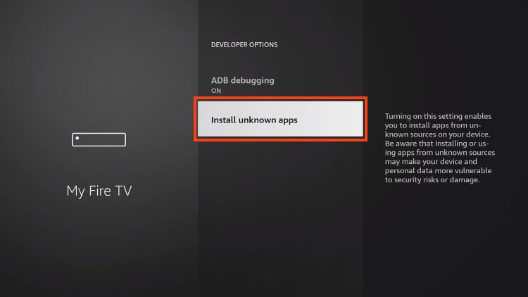 click install unknown apps for tivimate on firestick and android tv